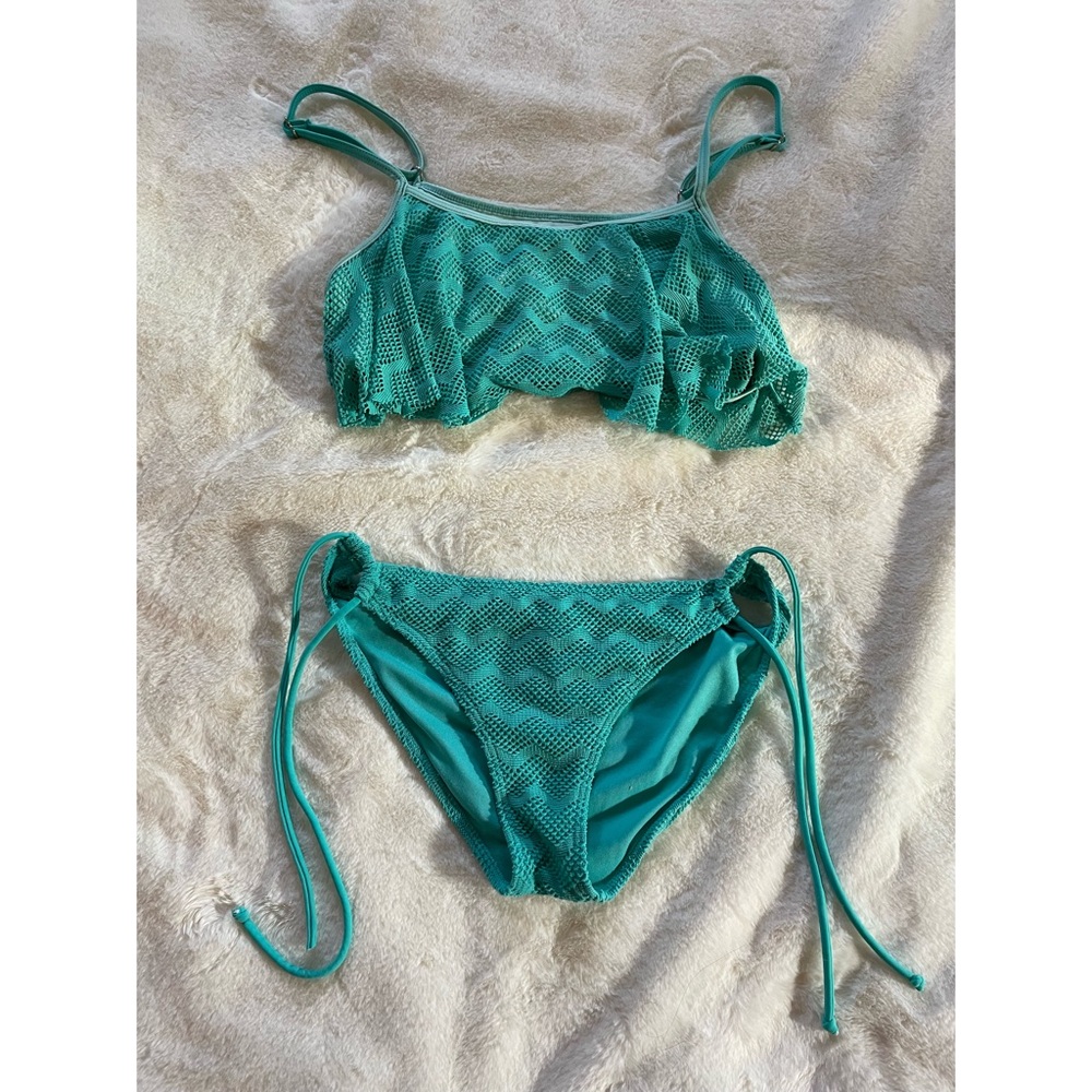 Roxy Turqouise Crochet Bikini 🌊